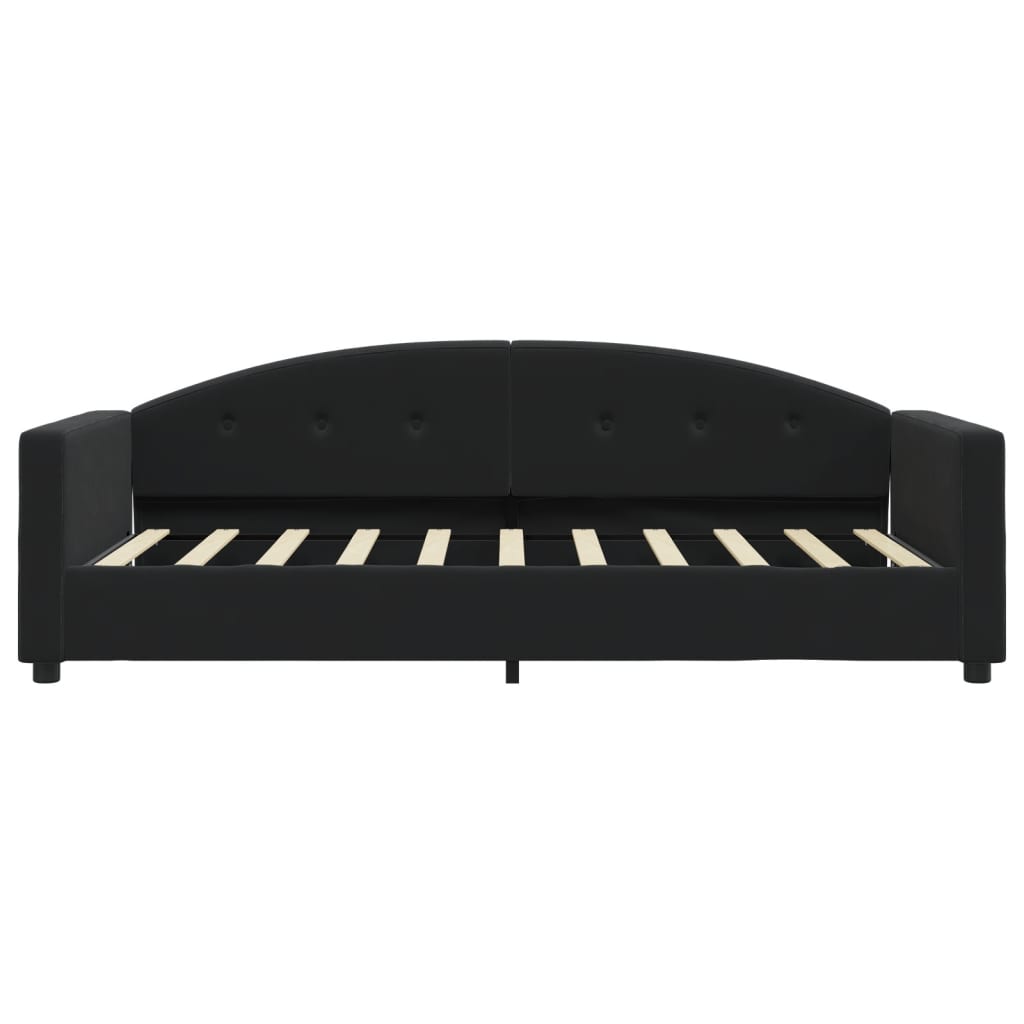 vidaXL Sofa z funkcją spania, czarna, 80x200 cm, obita aksamitem