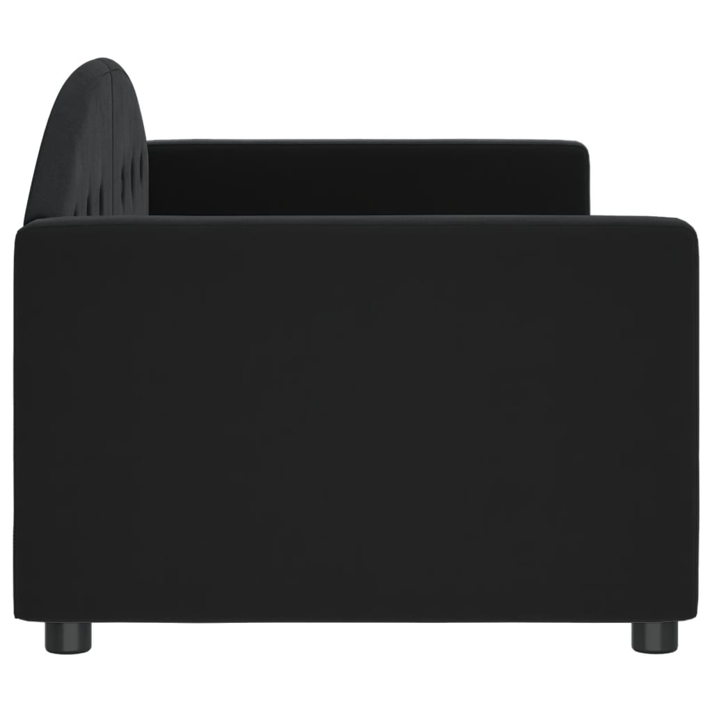 vidaXL Sofa z funkcją spania, czarna, 80x200 cm, obita aksamitem