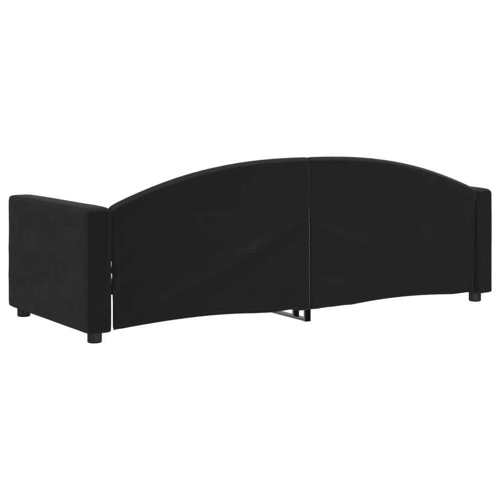 vidaXL Sofa z funkcją spania, czarna, 80x200 cm, obita aksamitem