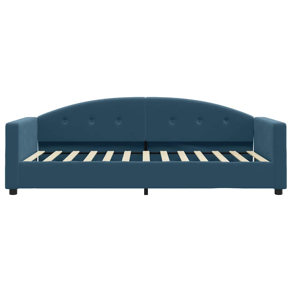 vidaXL Sofa z funkcją spania, niebieska, 90x200 cm, obita aksamitem