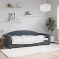vidaXL Sofa z funkcją spania, ciemnoszara, 90x200 cm, aksamit