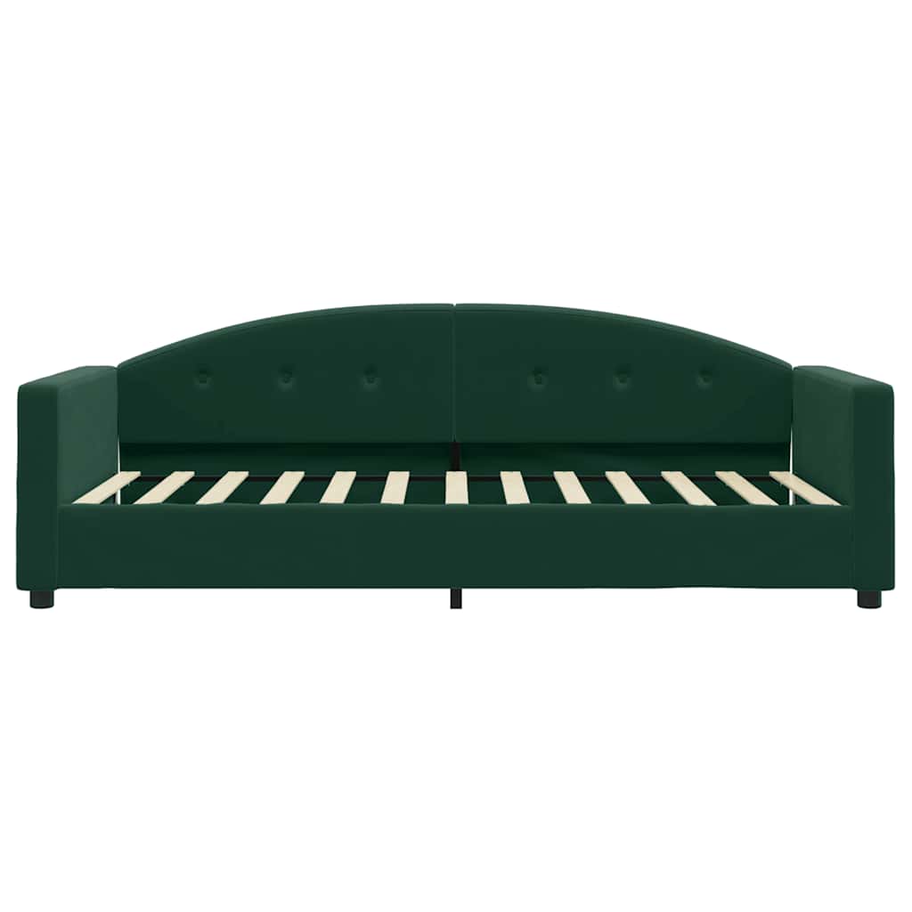 vidaXL Sofa z funkcją spania, ciemnozielona, 90x200 cm, aksamitna