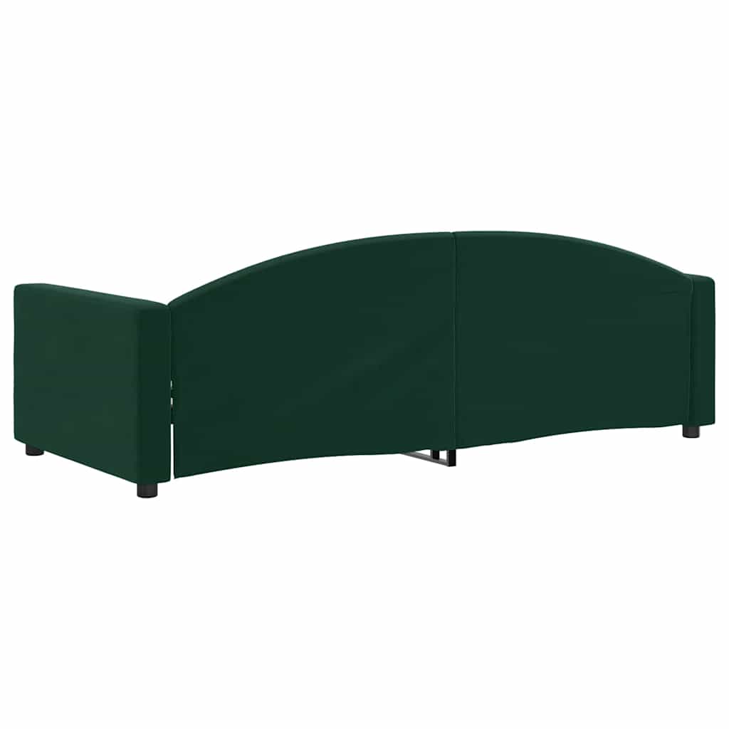 vidaXL Sofa z funkcją spania, ciemnozielona, 90x200 cm, aksamitna