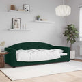 vidaXL Sofa z funkcją spania, ciemnozielona, 90x200 cm, aksamitna