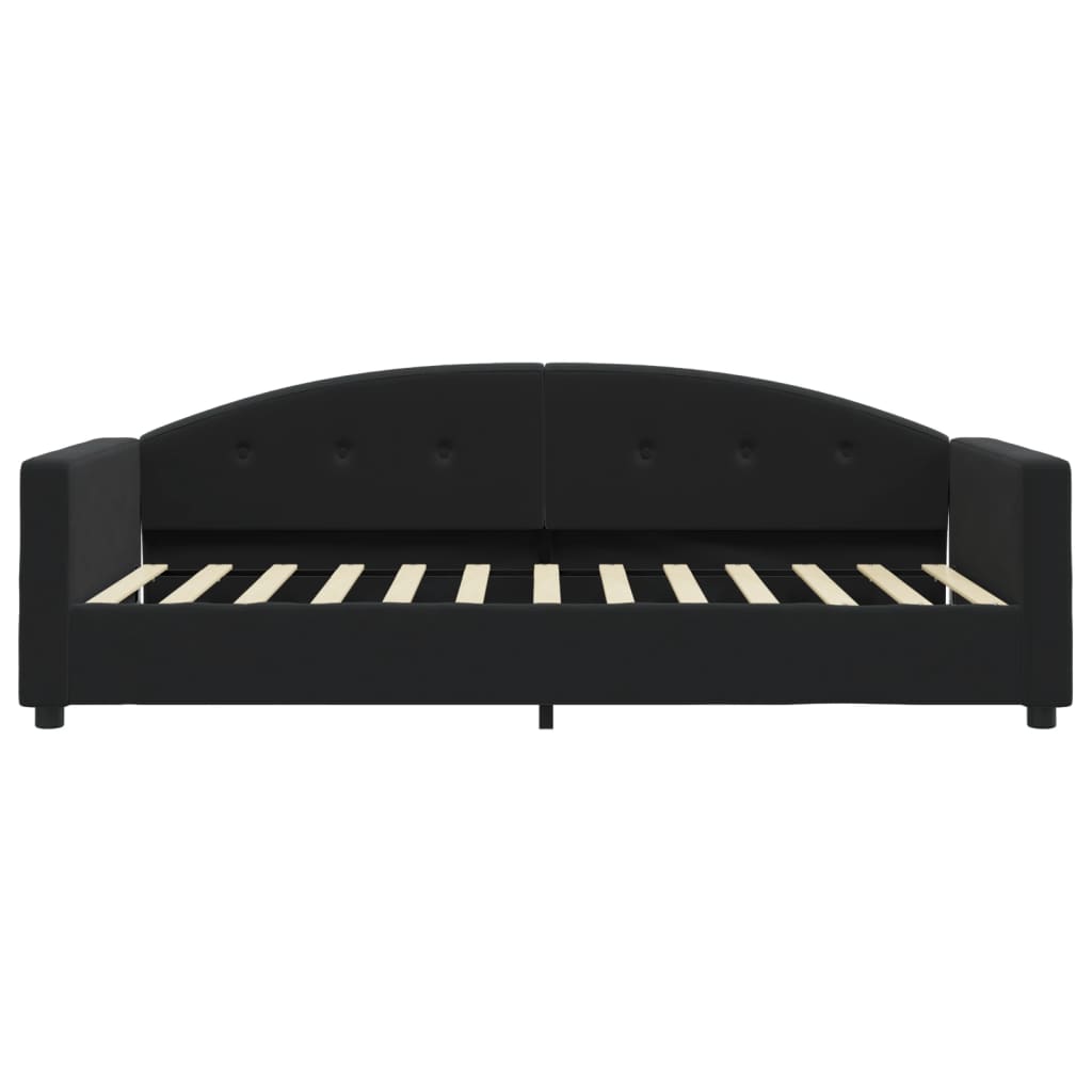 vidaXL Sofa z funkcją spania, czarna, 90x200 cm, obita aksamitem