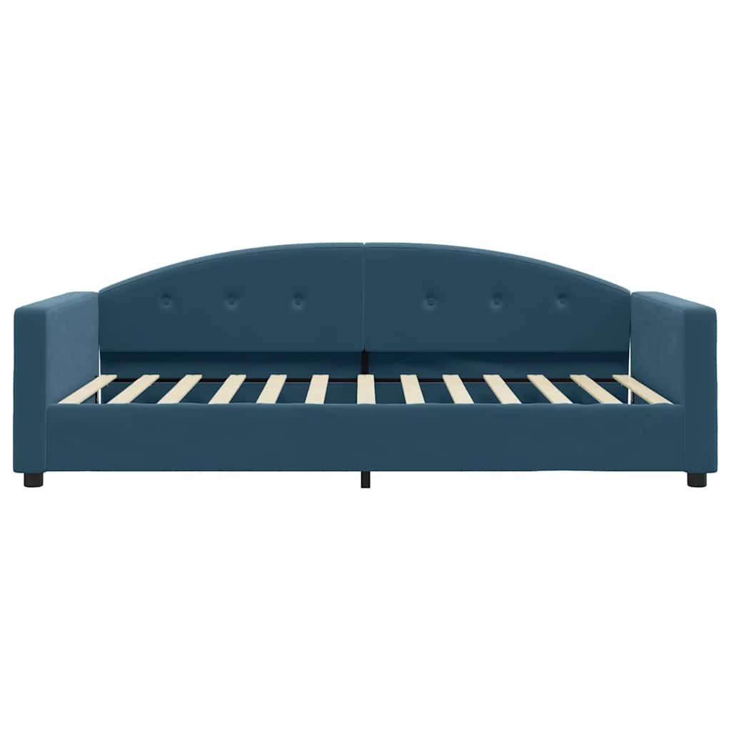 vidaXL Sofa z funkcją spania, niebieska, 100x200 cm, obita aksamitem