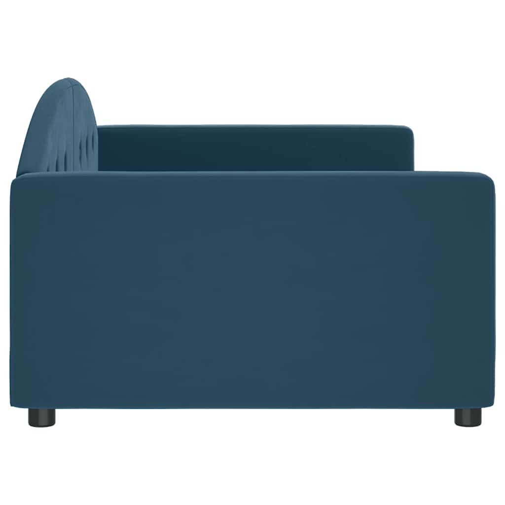vidaXL Sofa z funkcją spania, niebieska, 100x200 cm, obita aksamitem
