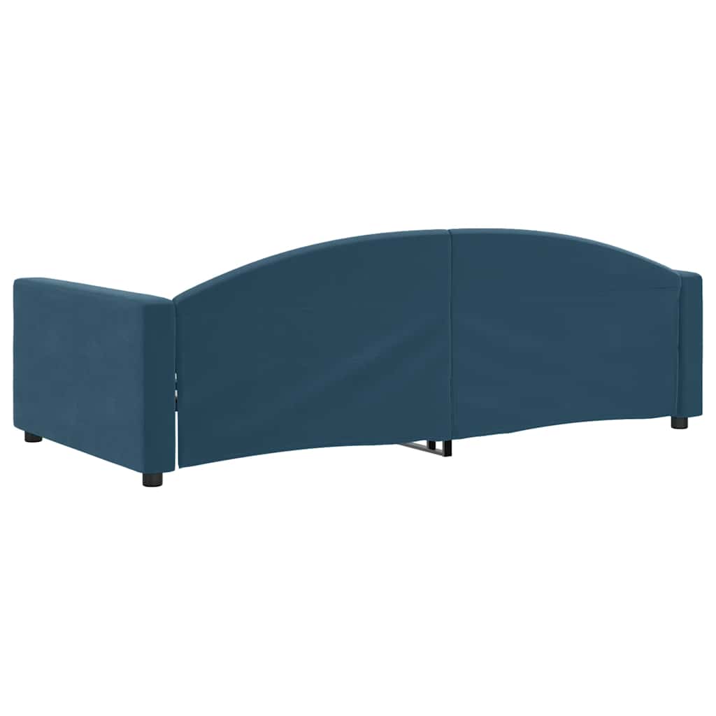 vidaXL Sofa z funkcją spania, niebieska, 100x200 cm, obita aksamitem