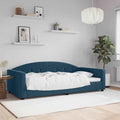 vidaXL Sofa z funkcją spania, niebieska, 100x200 cm, obita aksamitem