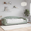 vidaXL Sofa z funkcją spania, jasnoszara, 100x200 cm, obita aksamitem