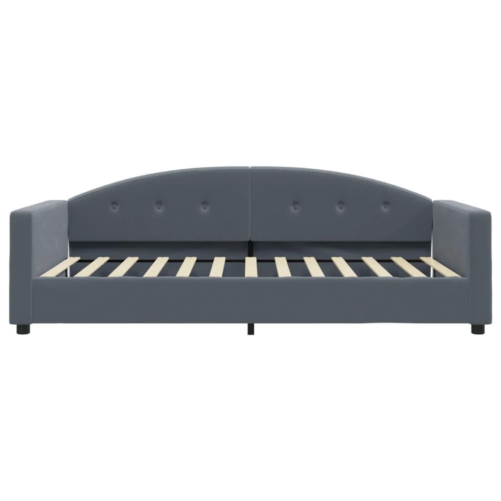 vidaXL Sofa z funkcją spania, ciemnoszara, 100x200 cm, aksamit