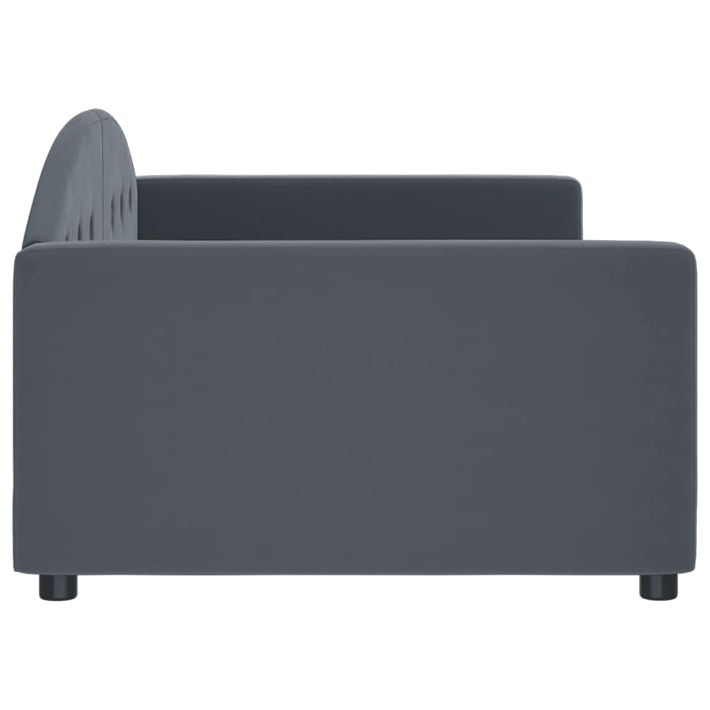 vidaXL Sofa z funkcją spania, ciemnoszara, 100x200 cm, aksamit