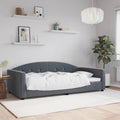 vidaXL Sofa z funkcją spania, ciemnoszara, 100x200 cm, aksamit