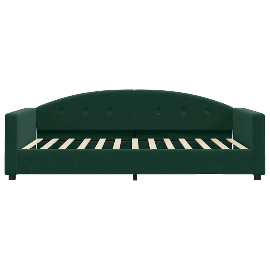 vidaXL Sofa z funkcją spania, ciemnozielona, 100x200 cm, aksamitna