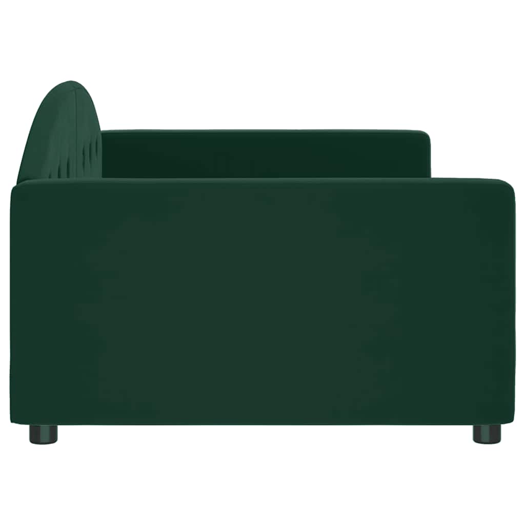 vidaXL Sofa z funkcją spania, ciemnozielona, 100x200 cm, aksamitna
