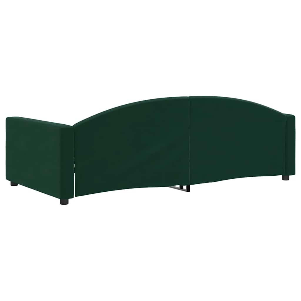 vidaXL Sofa z funkcją spania, ciemnozielona, 100x200 cm, aksamitna