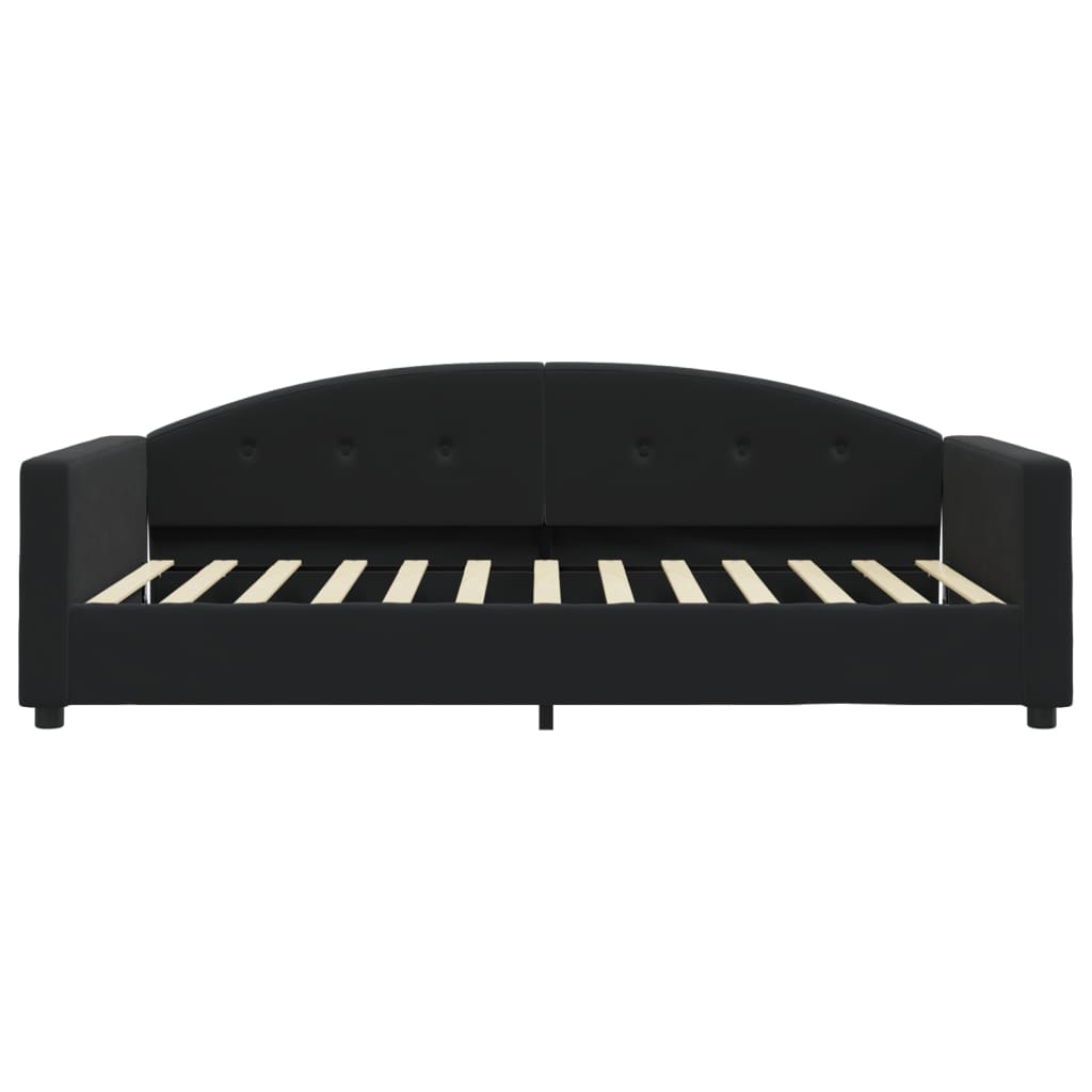 vidaXL Sofa z funkcją spania, czarna, 100x200 cm, obita aksamitem