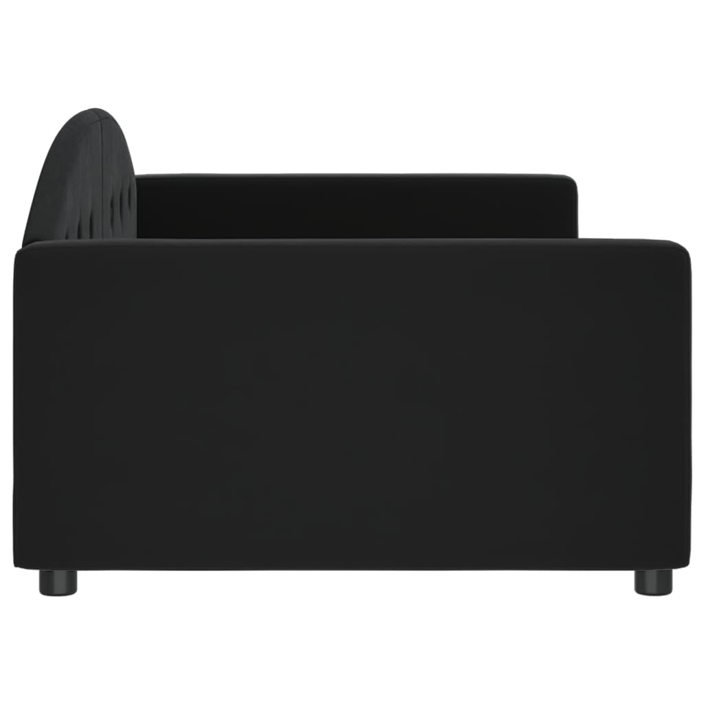 vidaXL Sofa z funkcją spania, czarna, 100x200 cm, obita aksamitem