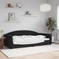 vidaXL Sofa z funkcją spania, czarna, 100x200 cm, obita aksamitem