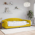 vidaXL Sofa z funkcją spania, żółta, 100x200 cm, obita aksamitem