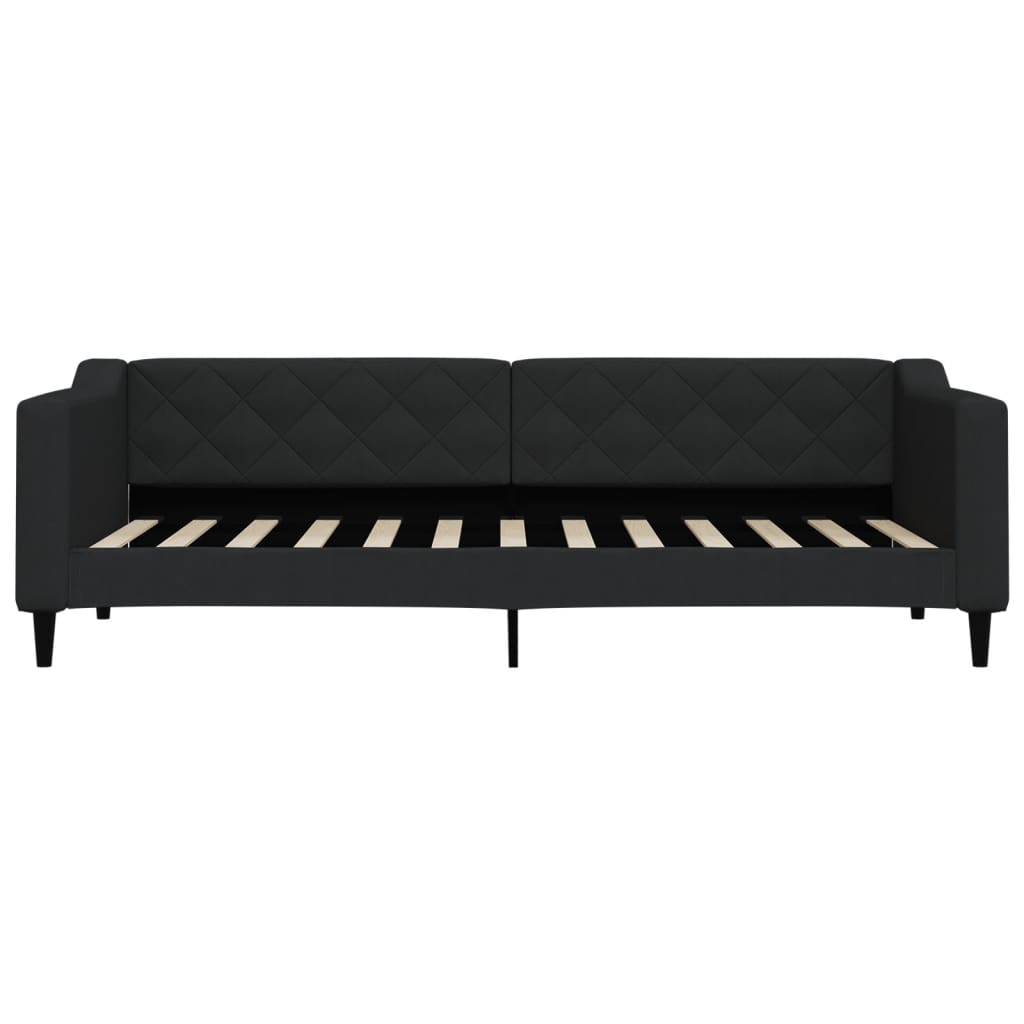 vidaXL Sofa z funkcją spania, czarna, 80x200 cm, obita tkaniną