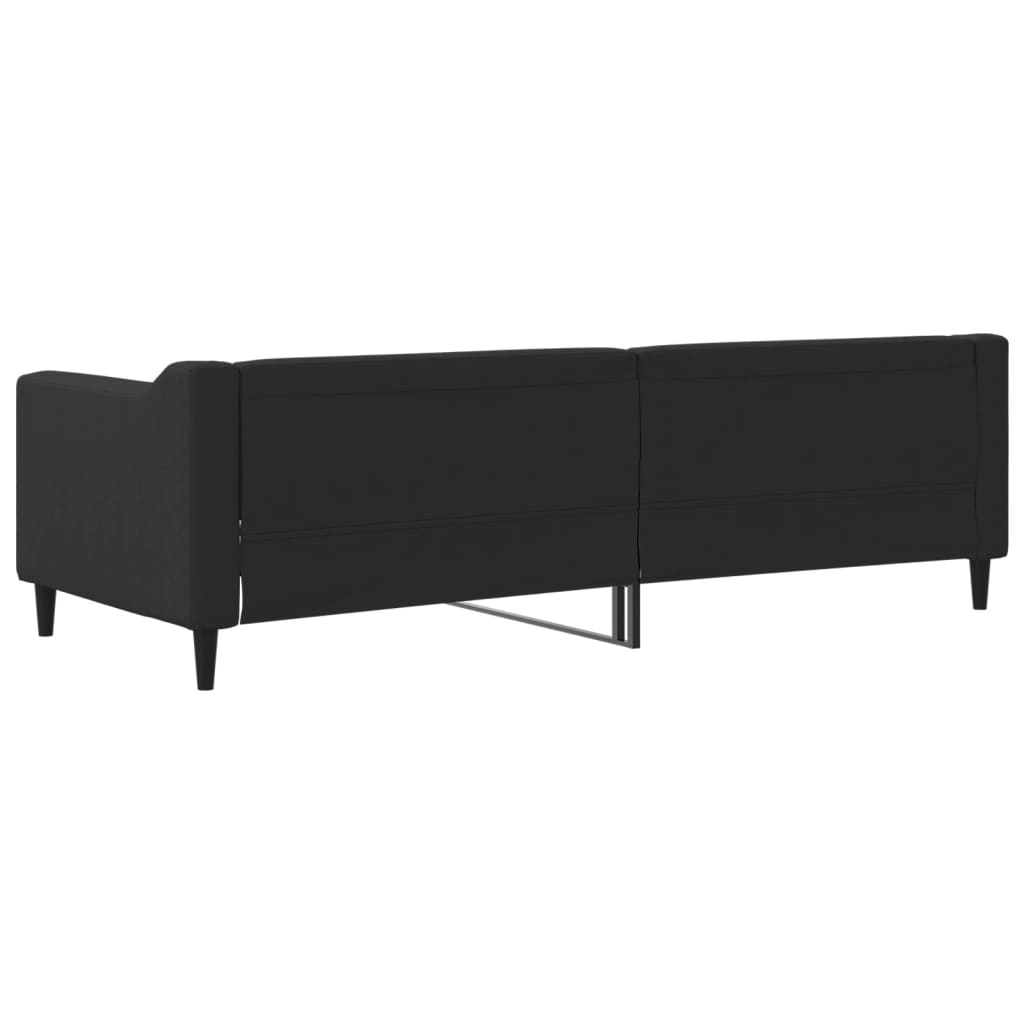 vidaXL Sofa z funkcją spania, czarna, 80x200 cm, obita tkaniną