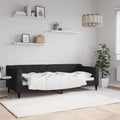 vidaXL Sofa z funkcją spania, czarna, 80x200 cm, obita tkaniną