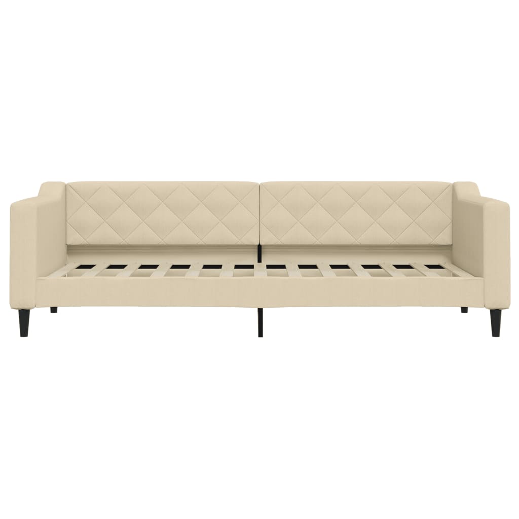 vidaXL Sofa z funkcją spania, kremowa, 80x200 cm, obita tkaniną