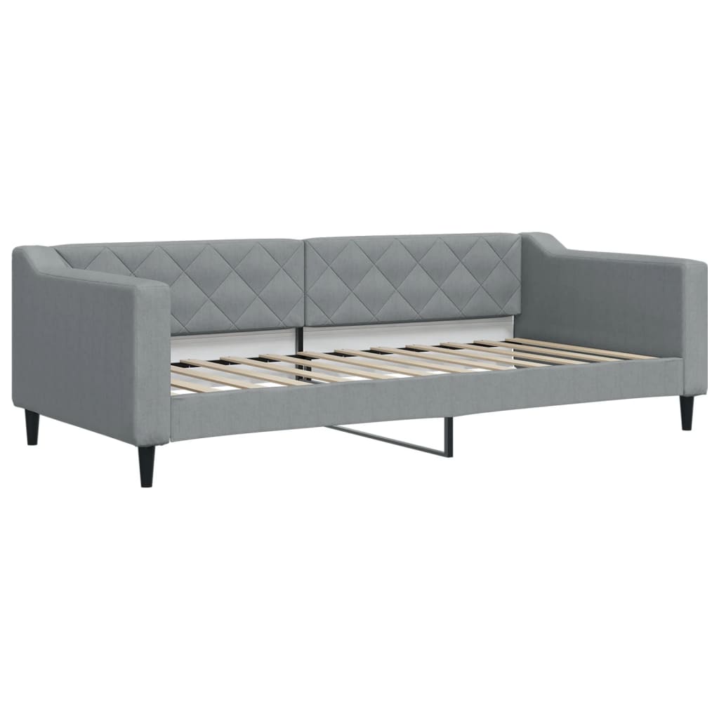 vidaXL Sofa z funkcją spania, jasnoszara, 90x200 cm, obita tkaniną