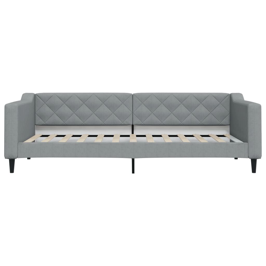 vidaXL Sofa z funkcją spania, jasnoszara, 90x200 cm, obita tkaniną