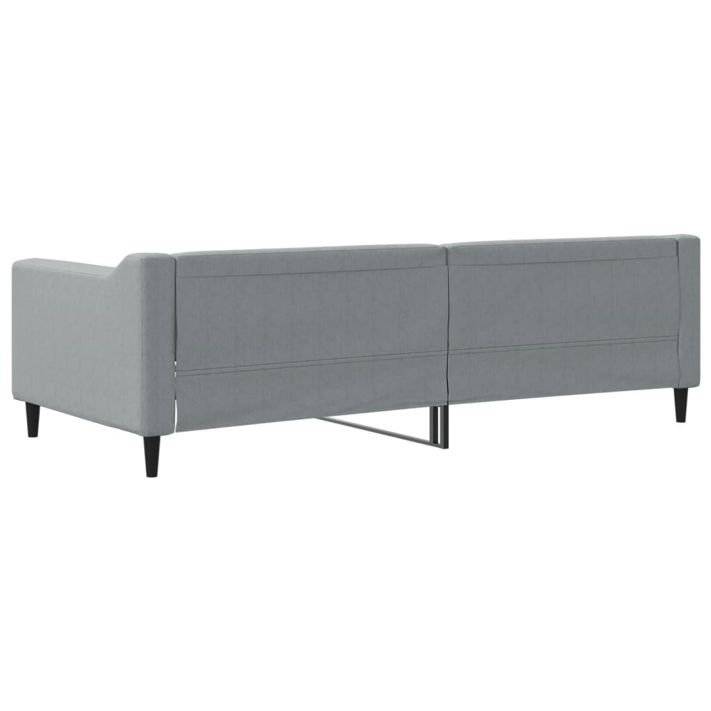 vidaXL Sofa z funkcją spania, jasnoszara, 90x200 cm, obita tkaniną
