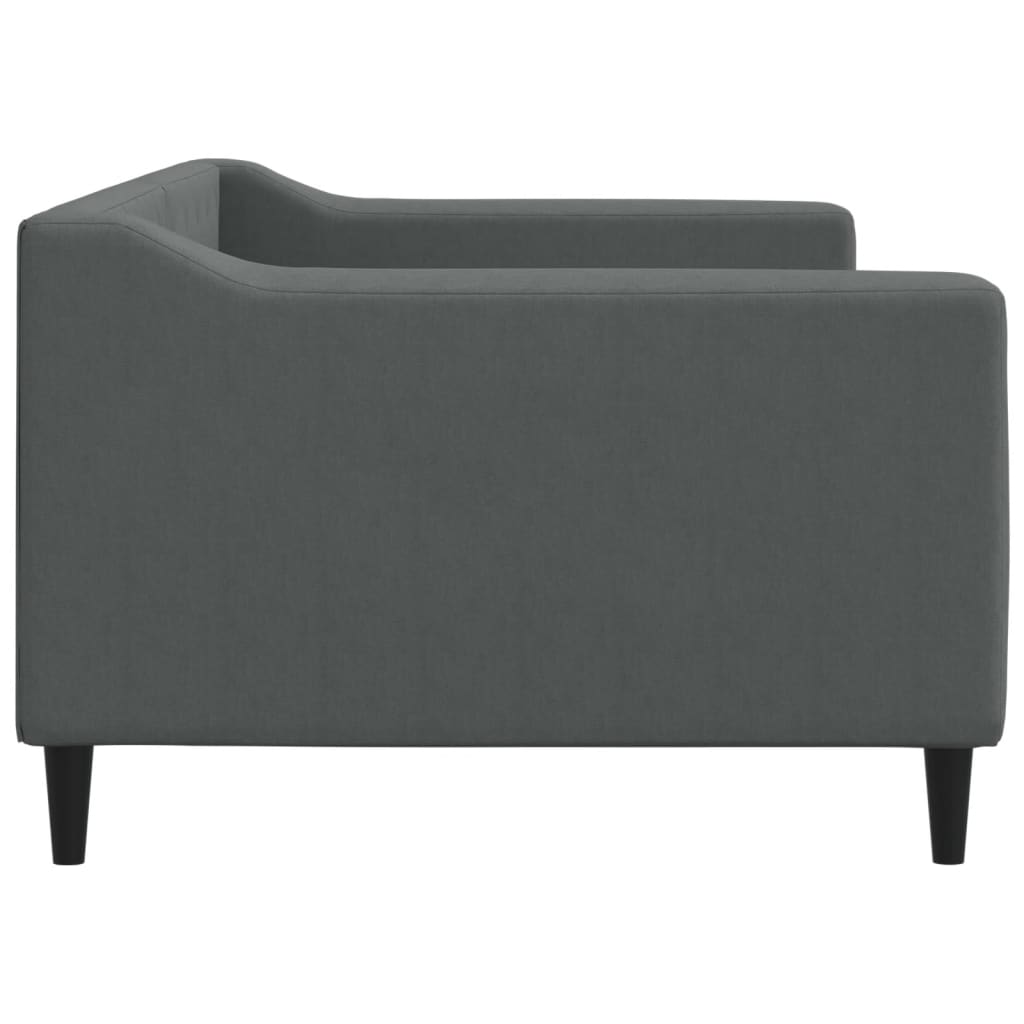 vidaXL Sofa z funkcją spania, ciemnoszara, 90x200 cm, obita tkaniną