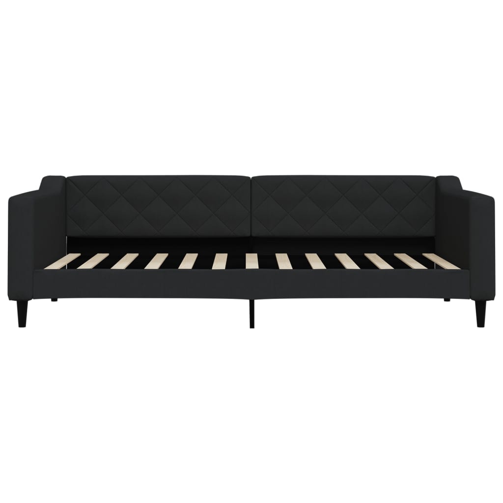 vidaXL Sofa z funkcją spania, czarna, 90x200 cm, obita tkaniną