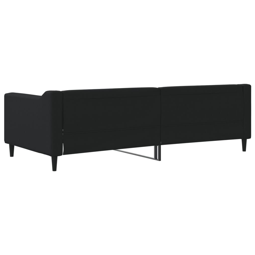 vidaXL Sofa z funkcją spania, czarna, 90x200 cm, obita tkaniną