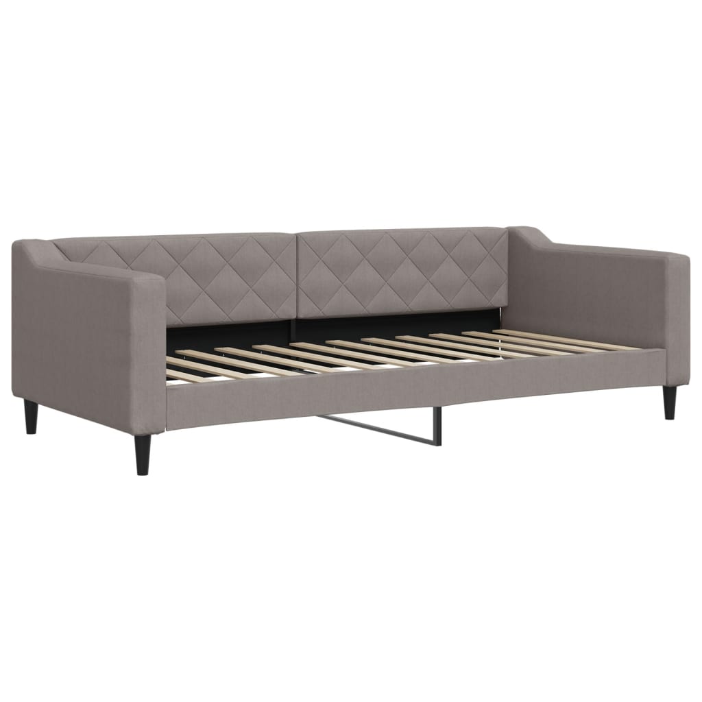vidaXL Sofa z funkcją spania, kolor taupe, 90x200 cm, obita tkaniną