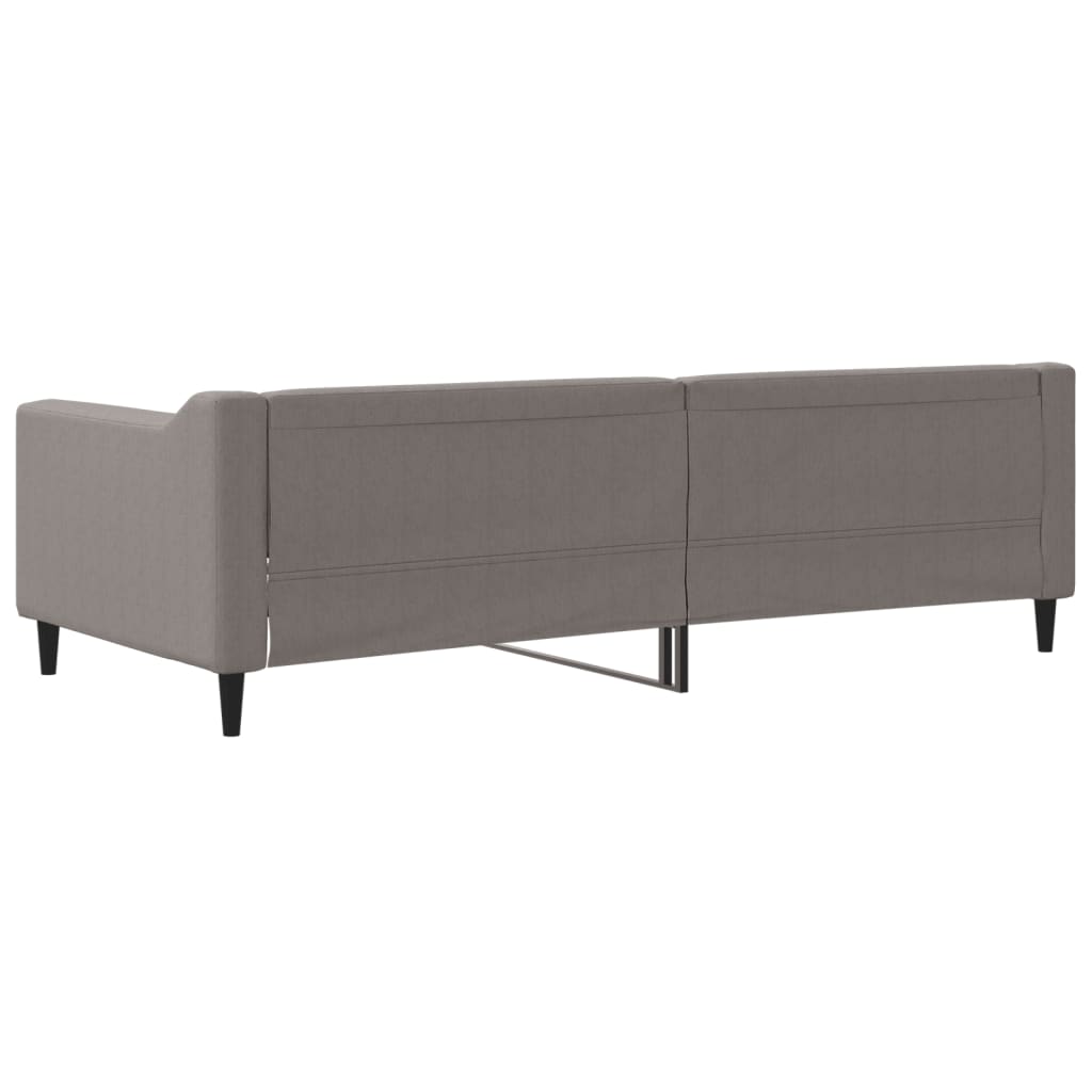 vidaXL Sofa z funkcją spania, kolor taupe, 90x200 cm, obita tkaniną