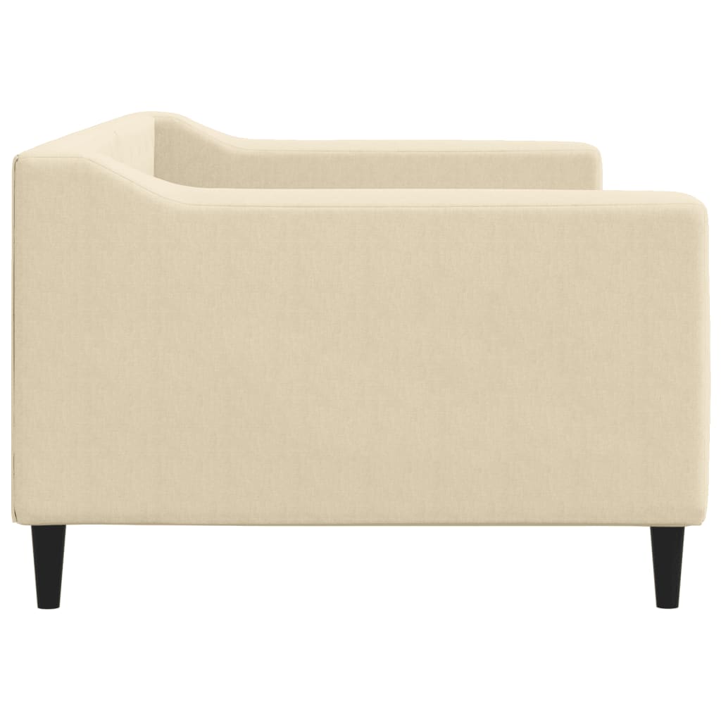 vidaXL Sofa z funkcją spania, kremowe, 90x200 cm, obita tkaniną
