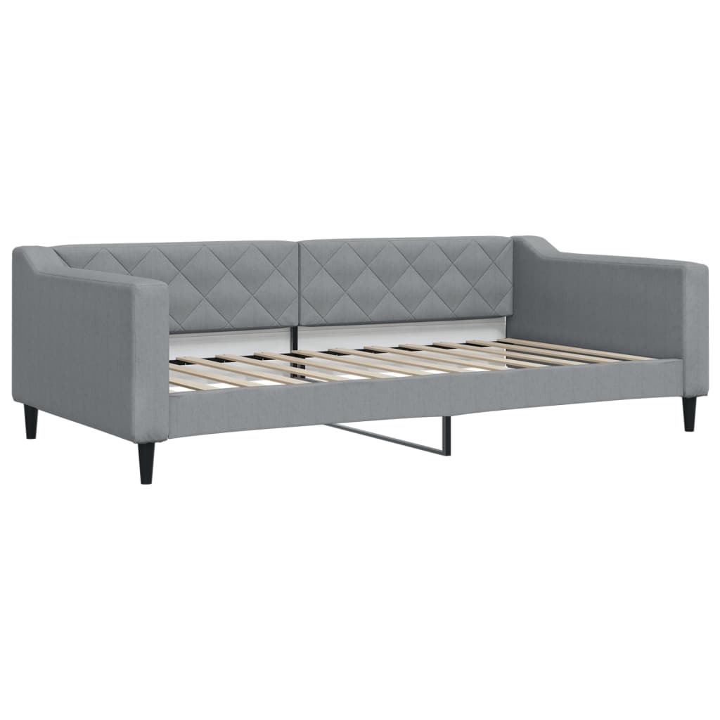 vidaXL Sofa z funkcją spania, jasnoszara, 100x200 cm, obita tkaniną