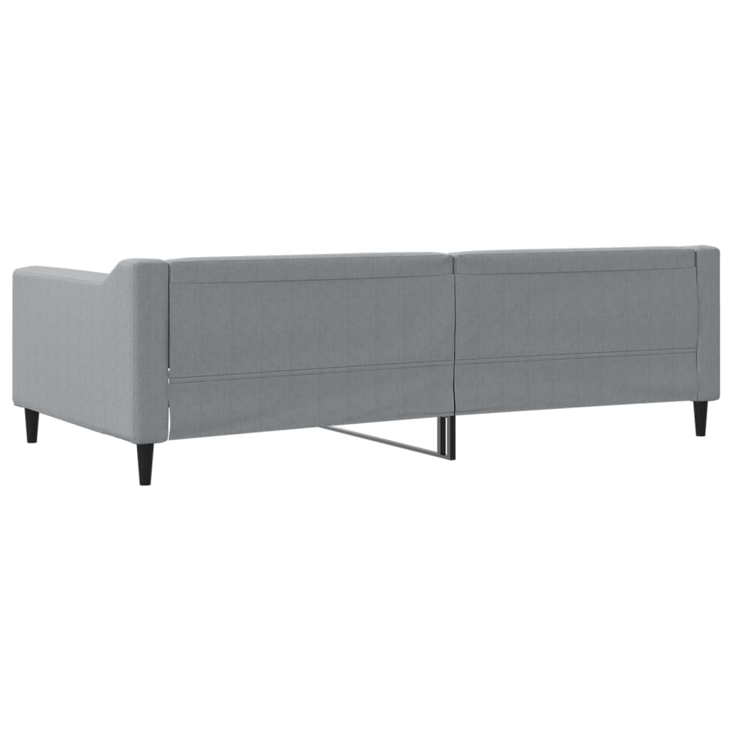 vidaXL Sofa z funkcją spania, jasnoszara, 100x200 cm, obita tkaniną