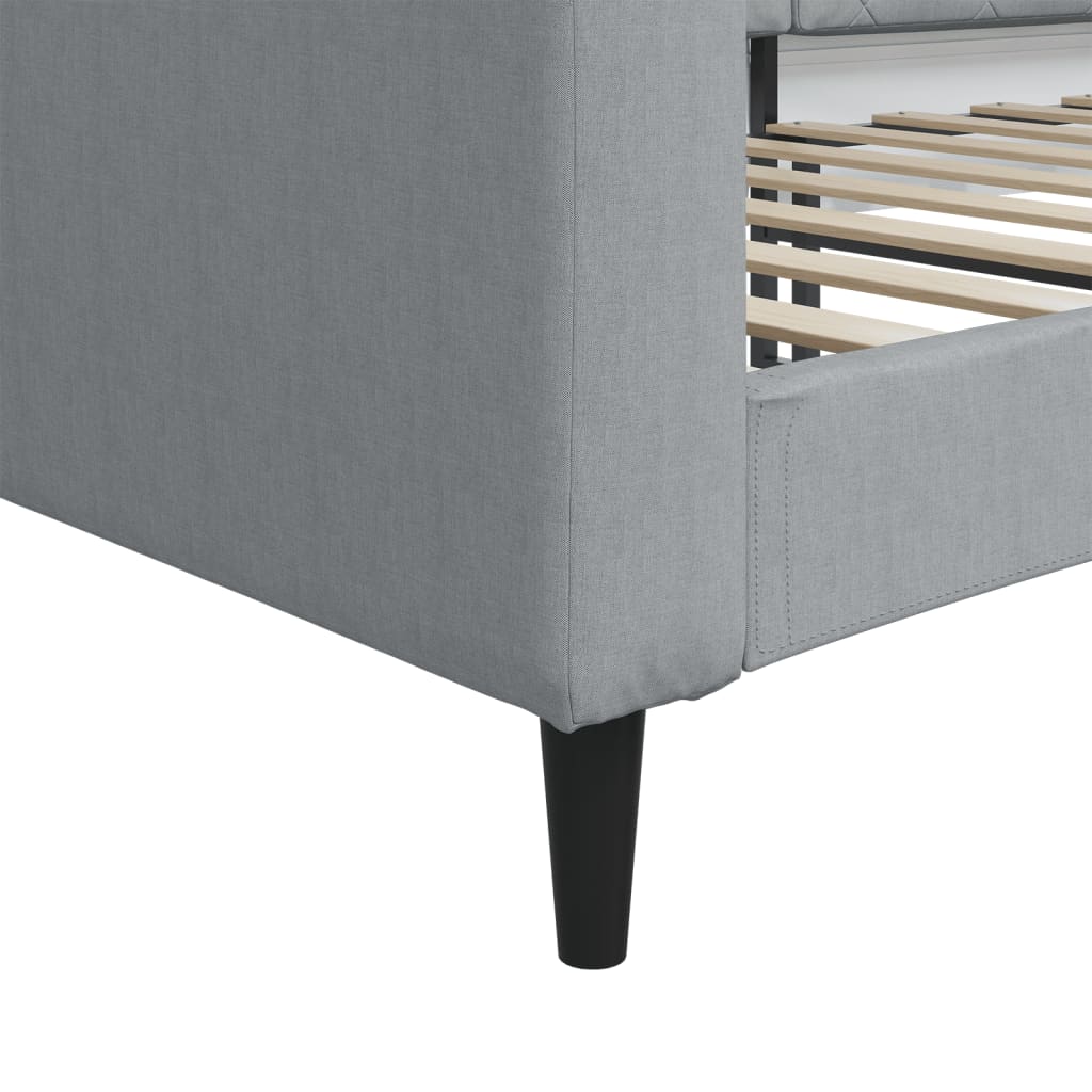 vidaXL Sofa z funkcją spania, jasnoszara, 100x200 cm, obita tkaniną