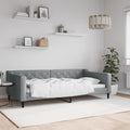 vidaXL Sofa z funkcją spania, jasnoszara, 100x200 cm, obita tkaniną