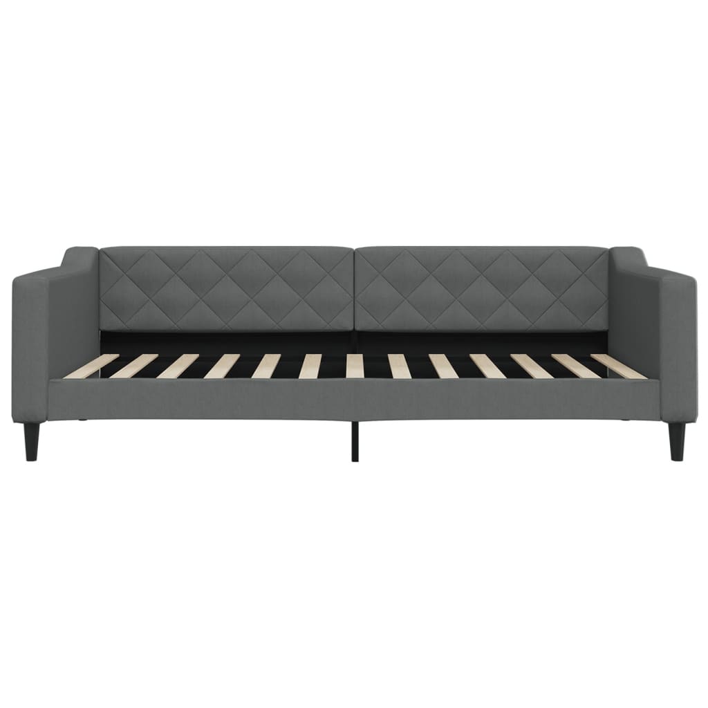 vidaXL Sofa z funkcją spania, ciemnoszara, 100x200 cm, obita tkaniną