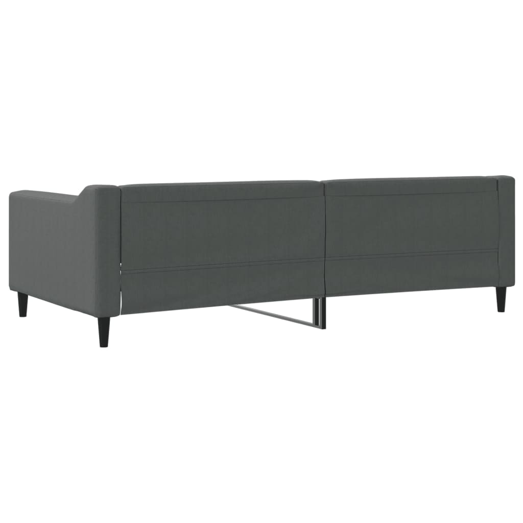 vidaXL Sofa z funkcją spania, ciemnoszara, 100x200 cm, obita tkaniną