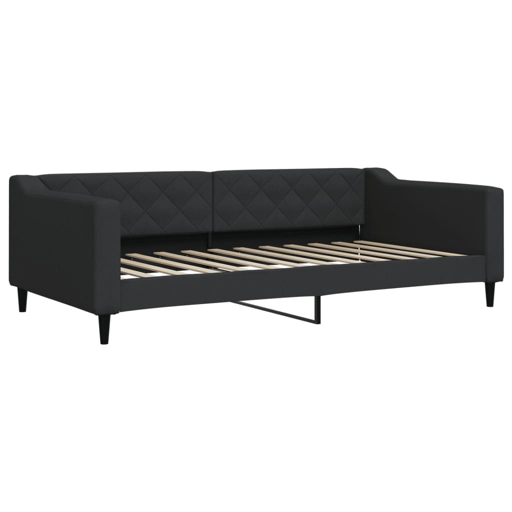 vidaXL Sofa z funkcją spania, czarna, 100x200 cm, obita tkaniną