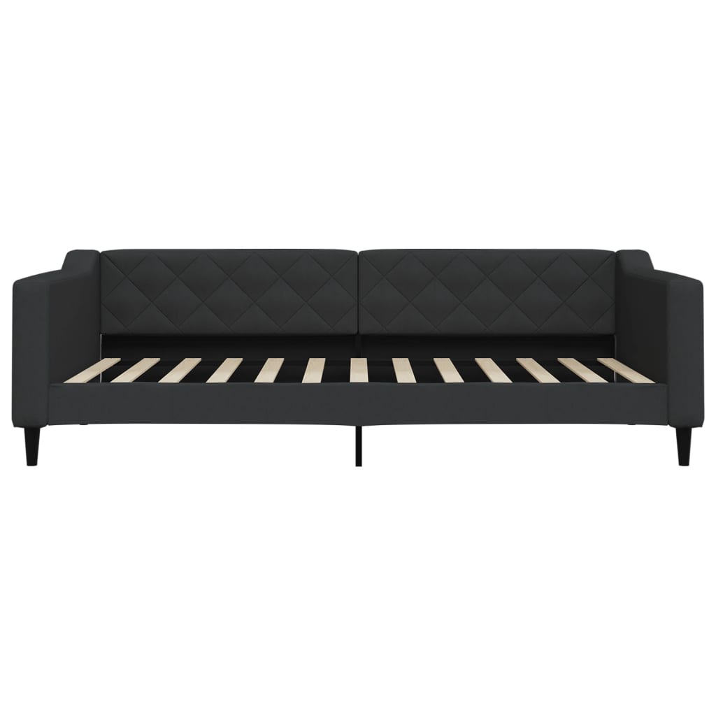 vidaXL Sofa z funkcją spania, czarna, 100x200 cm, obita tkaniną