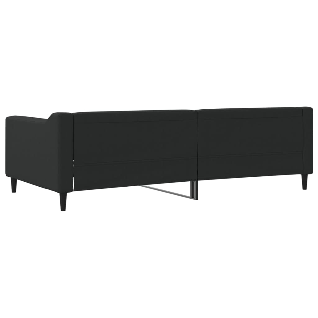 vidaXL Sofa z funkcją spania, czarna, 100x200 cm, obita tkaniną