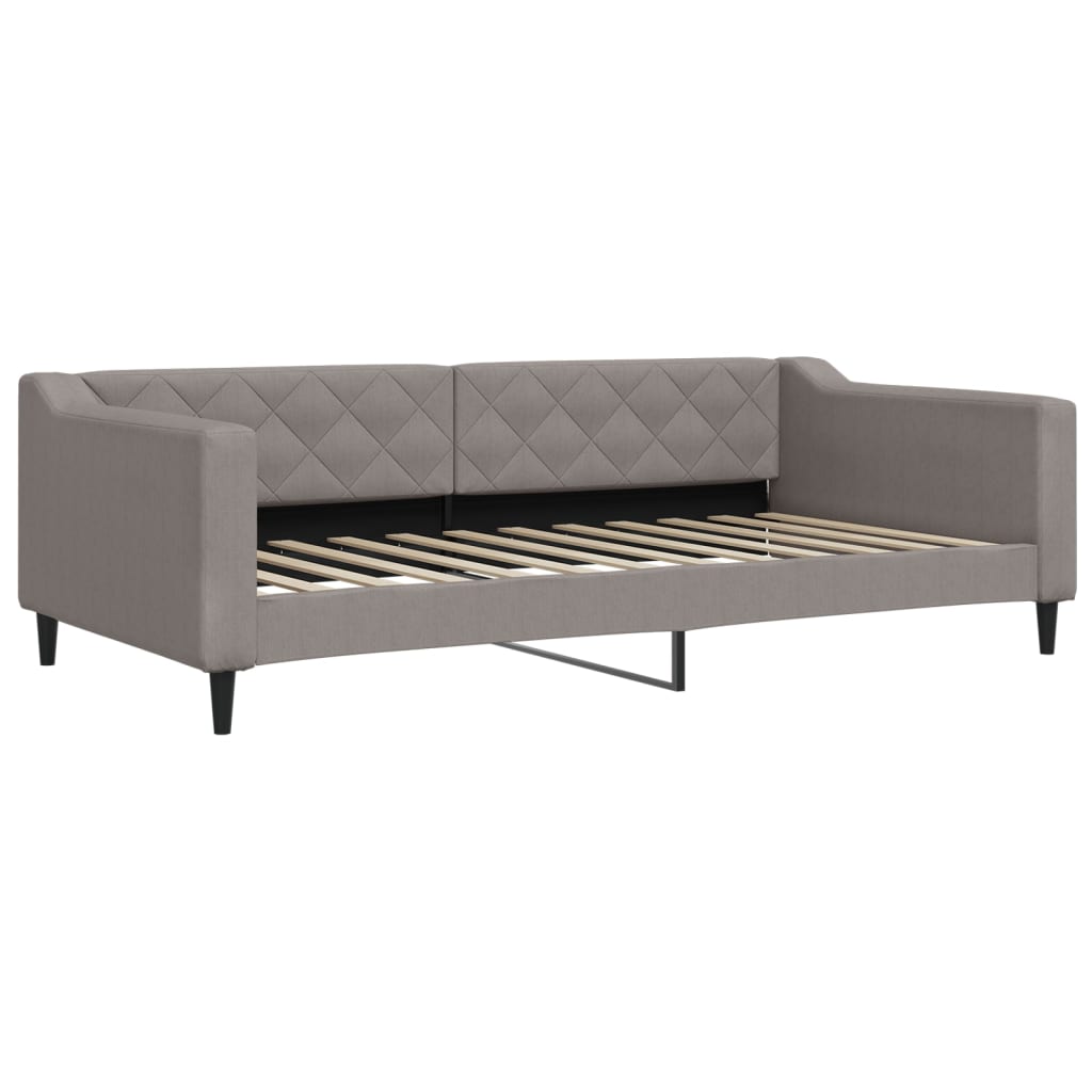 vidaXL Sofa z funkcją spania, kolor taupe, 100x200 cm, obita tkaniną