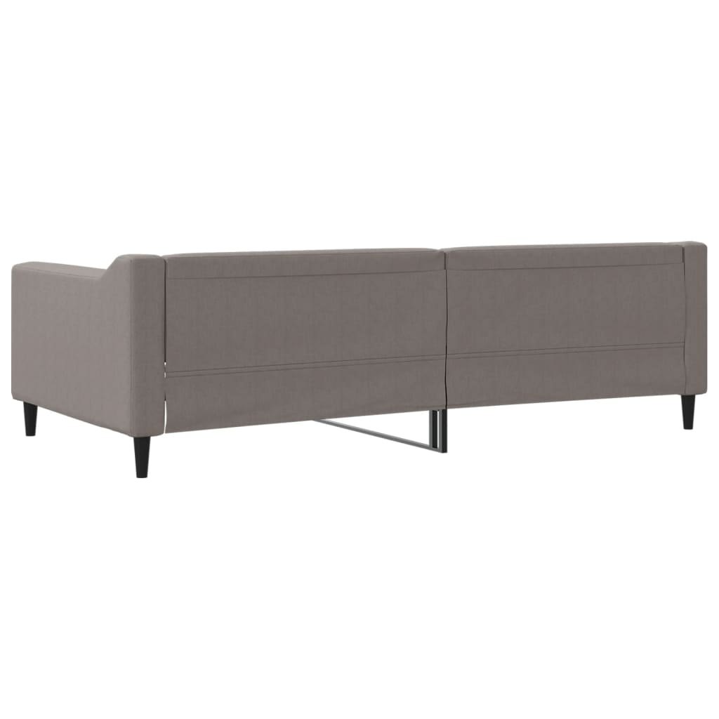 vidaXL Sofa z funkcją spania, kolor taupe, 100x200 cm, obita tkaniną