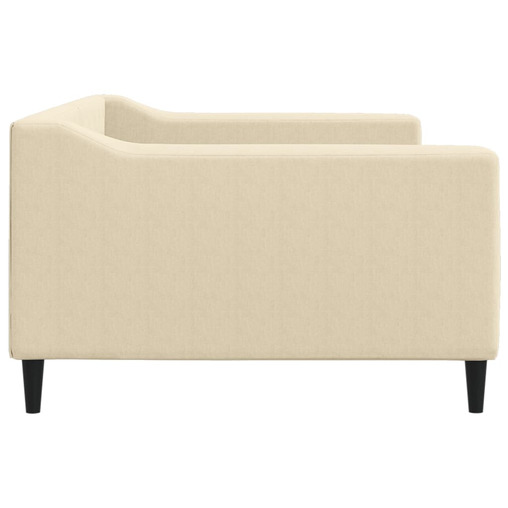 vidaXL Sofa z funkcją spania, kremowa, 100x200 cm, obita tkaniną