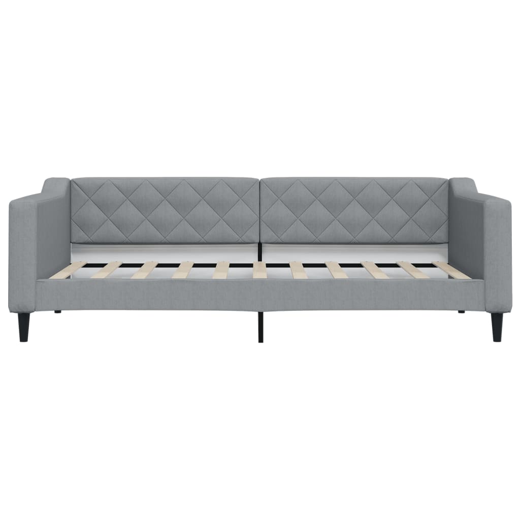 vidaXL Sofa z funkcją spania, jasnoszara, 90x190 cm, obita tkaniną
